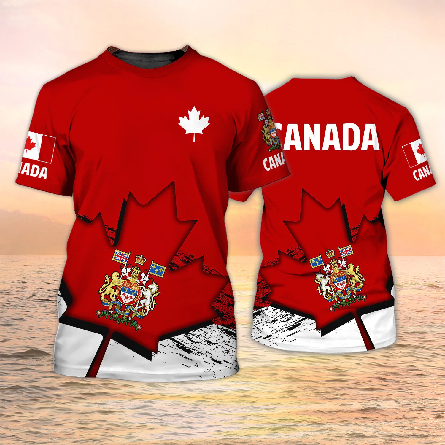 Kanada Bayrağı 3D Baskılı Tişö - Summer Clothing Women Canada incelemesi ve fiyatı